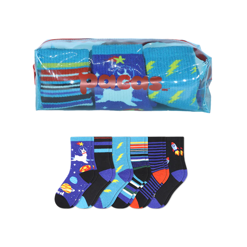 6 Pack - Kids' Crew Pacas Socks - Image 35