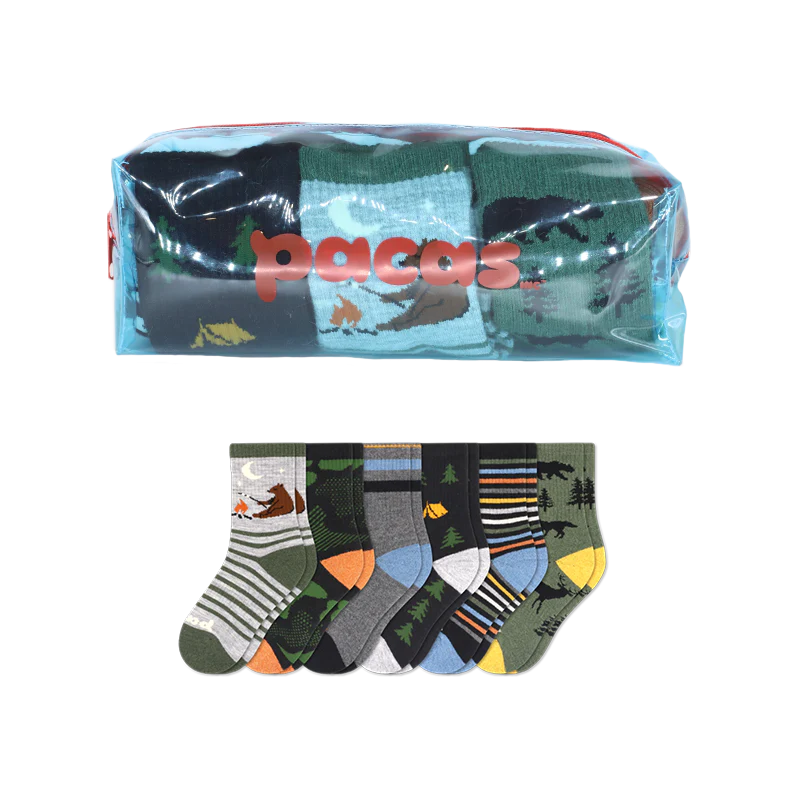 6 Pack - Kids' Crew Pacas Socks - Image 36