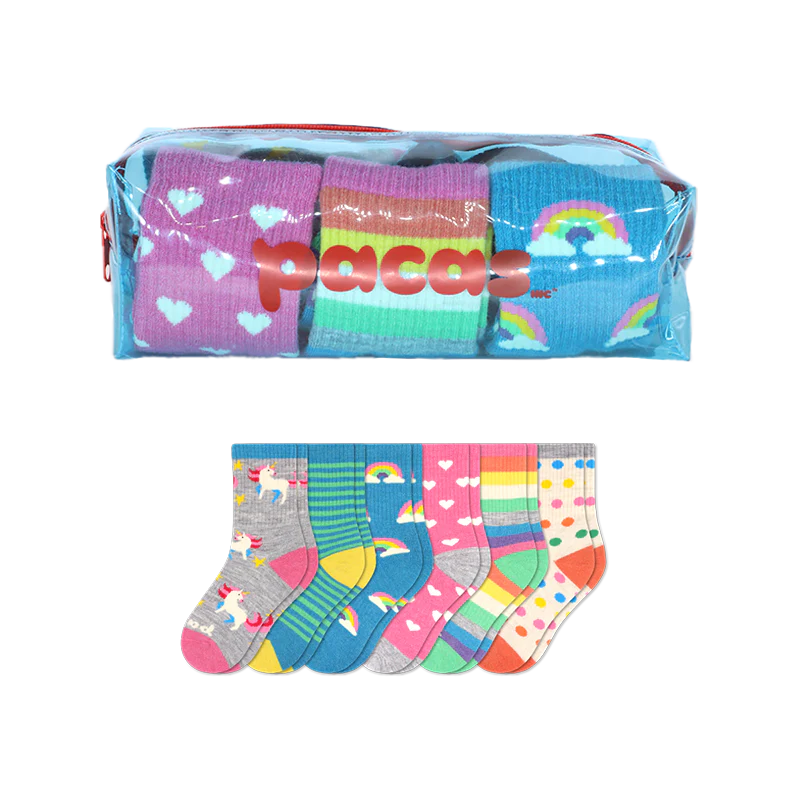 6 Pack - Kids' Crew Pacas Socks - Image 38