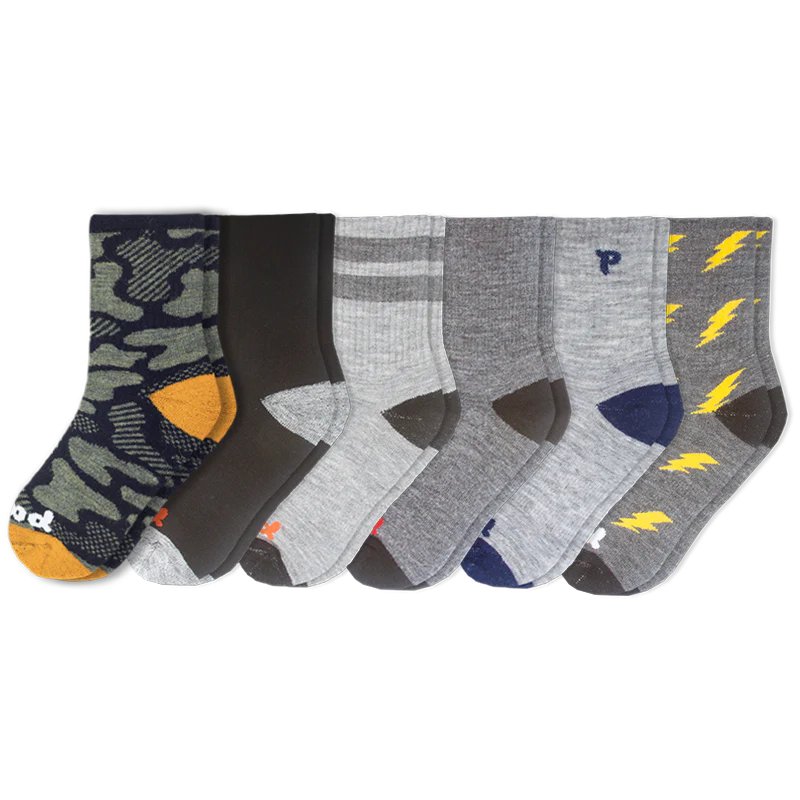 6 Pack - Kids' Crew Pacas Socks - Image 6