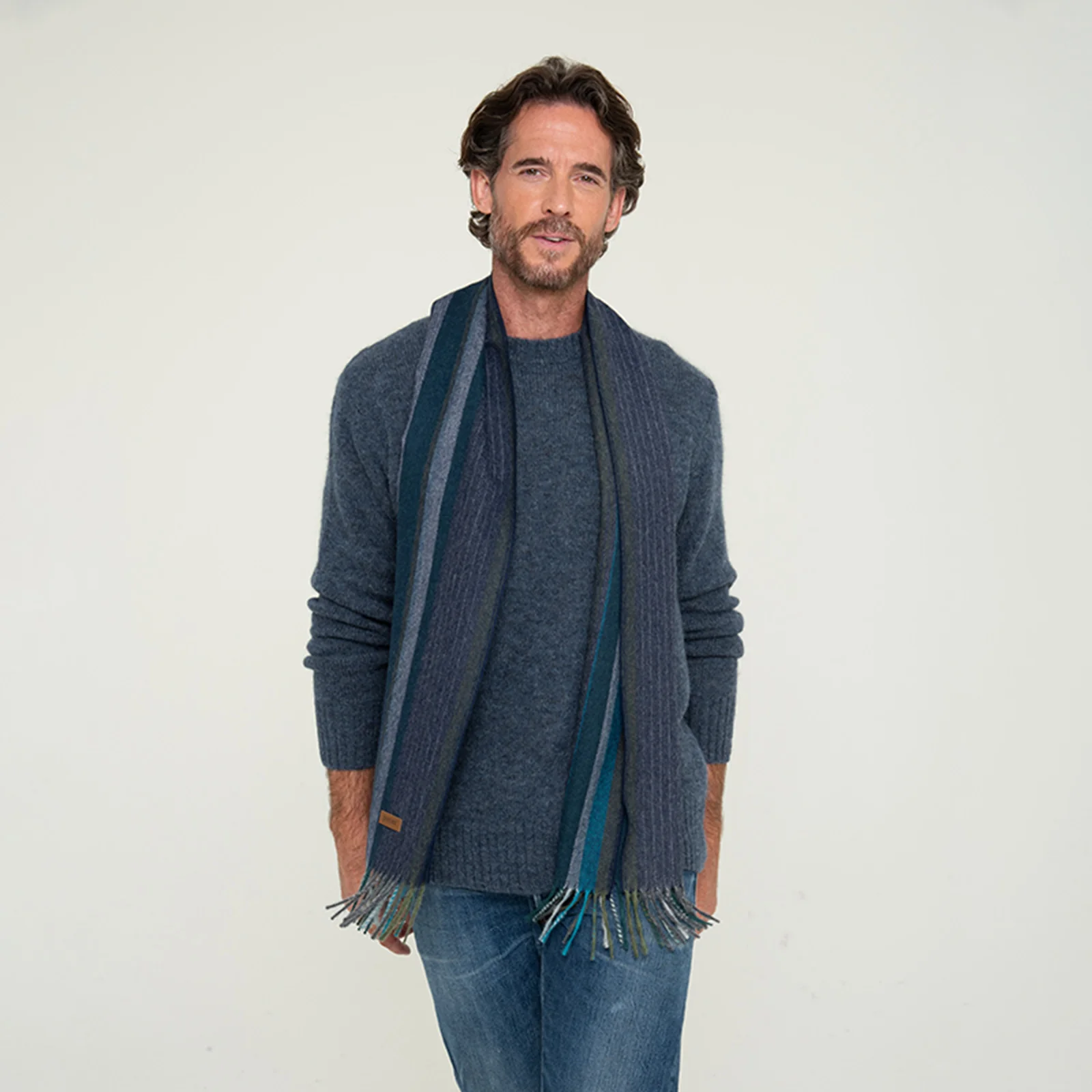 Men's Striped Scarf - Image 3