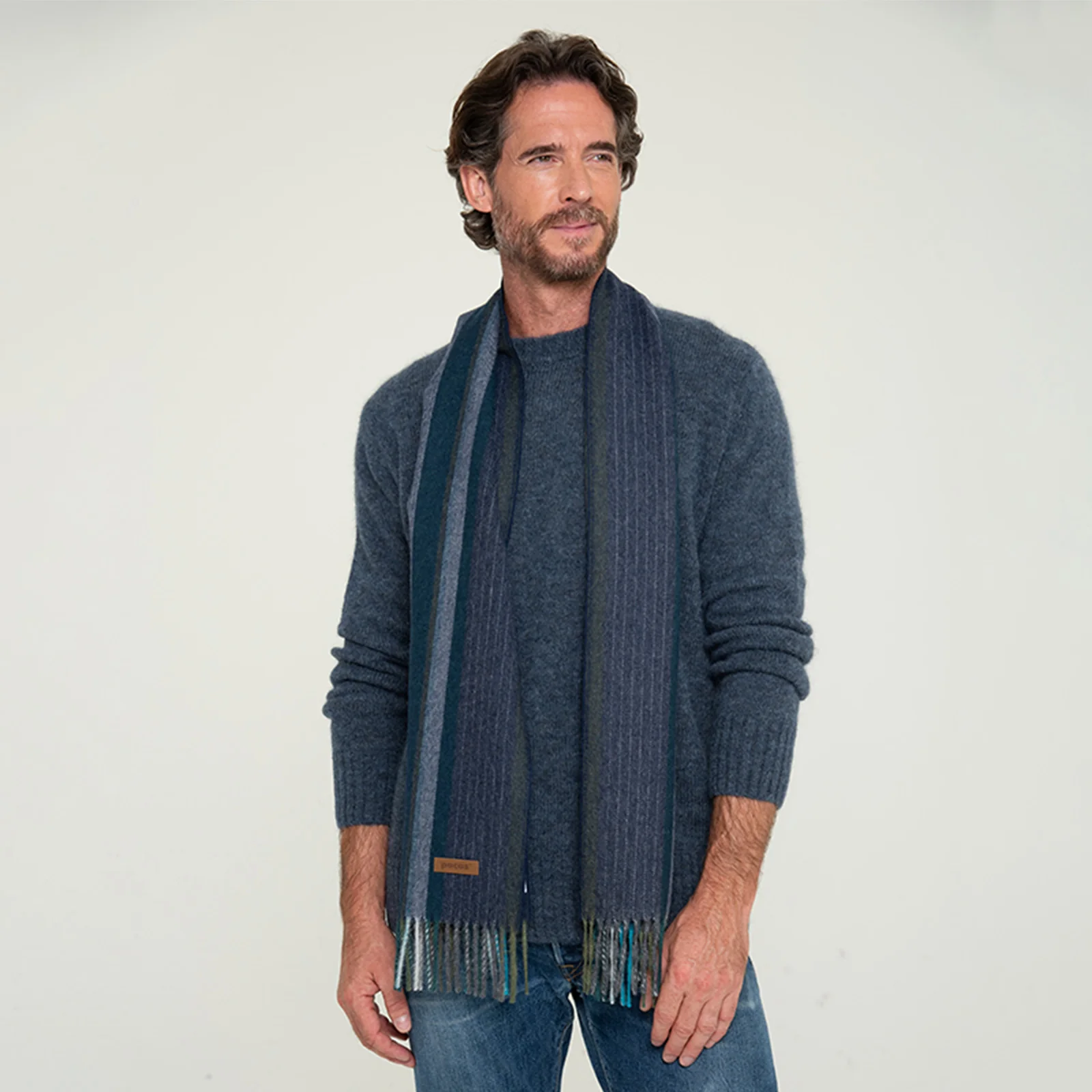 Men's Striped Scarf - Image 6