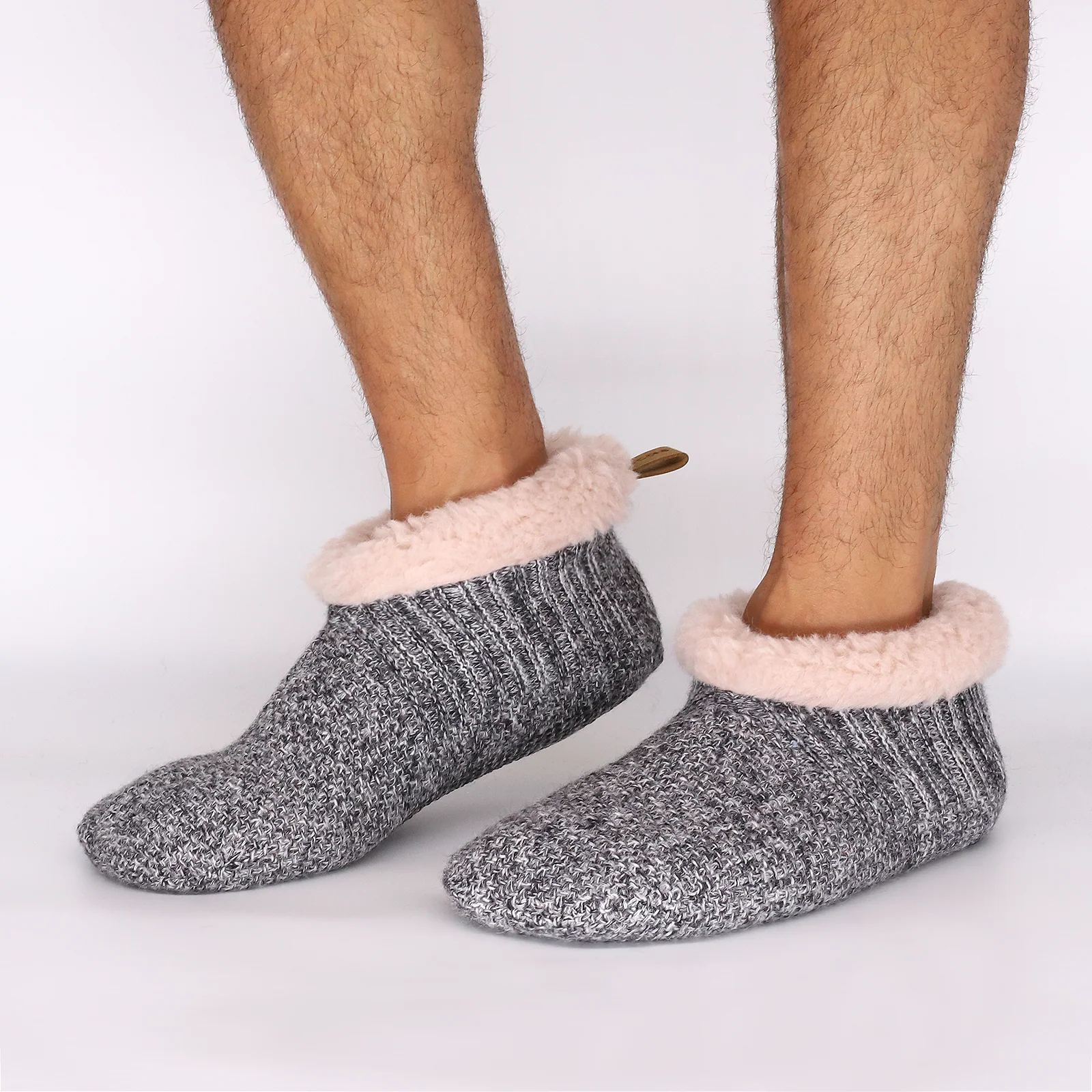 Men's Alpaca Lined Gripper Slippers - Image 3