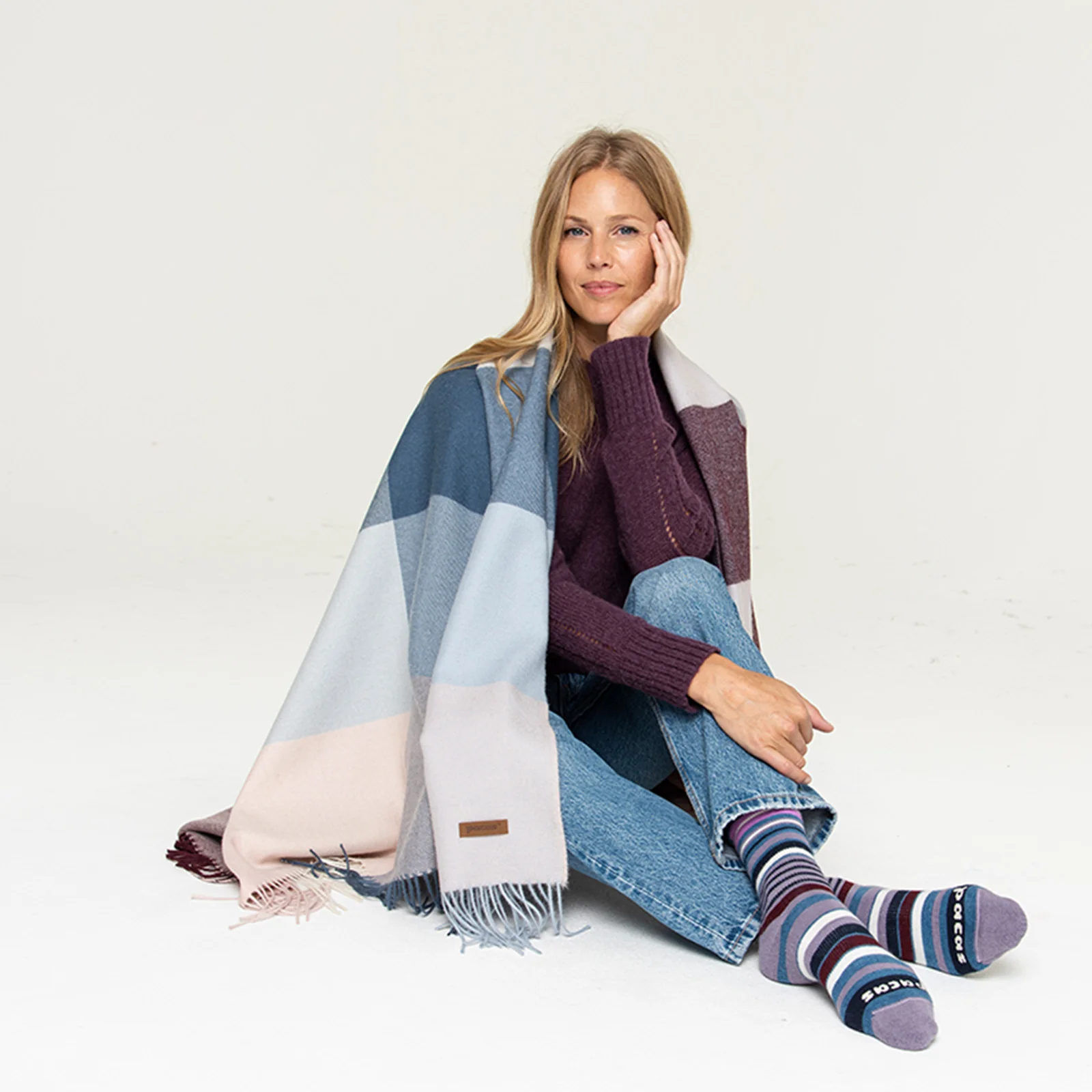 Multi Plaid Throw Blanket - Image 12