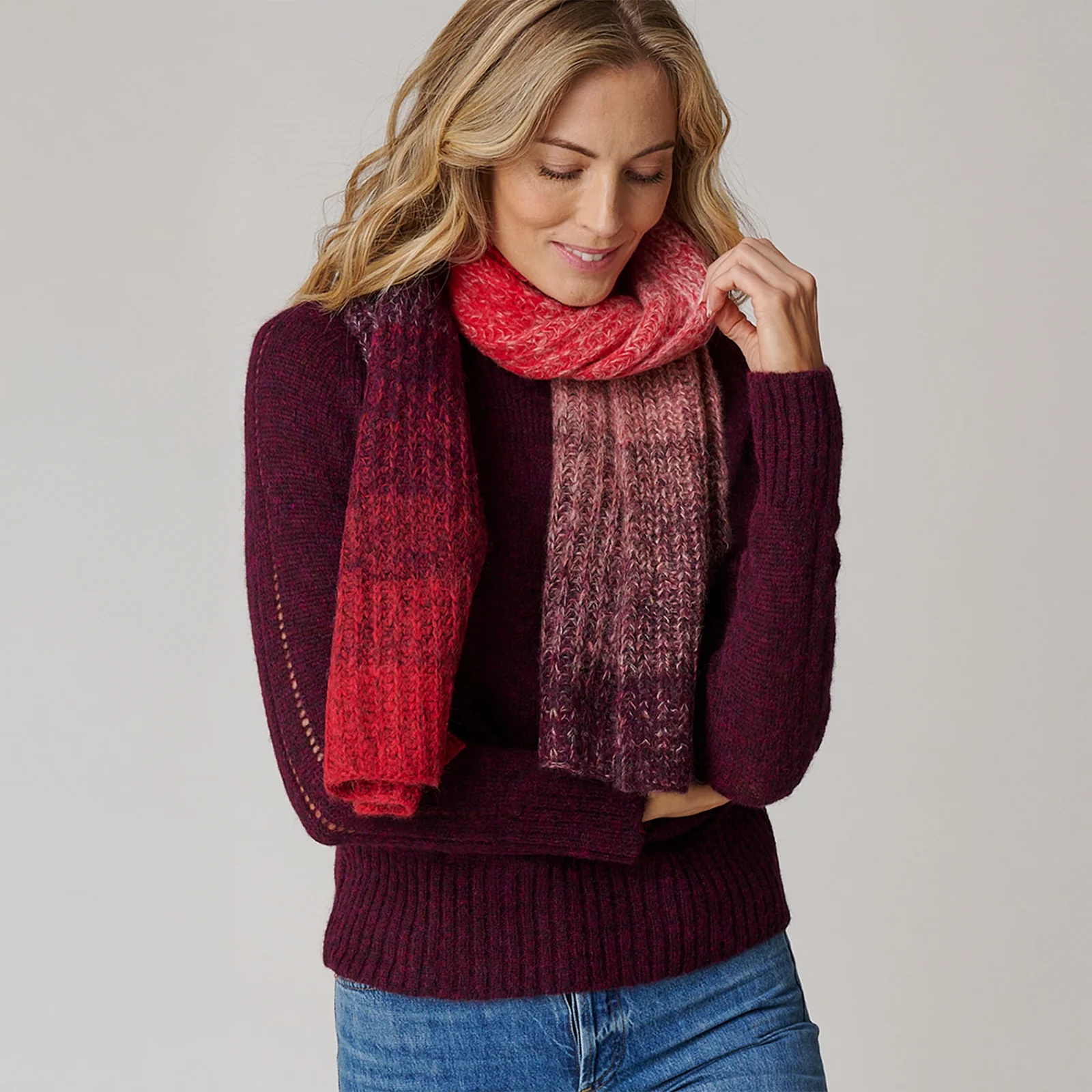 Women's Color Block Scarf - Image 12