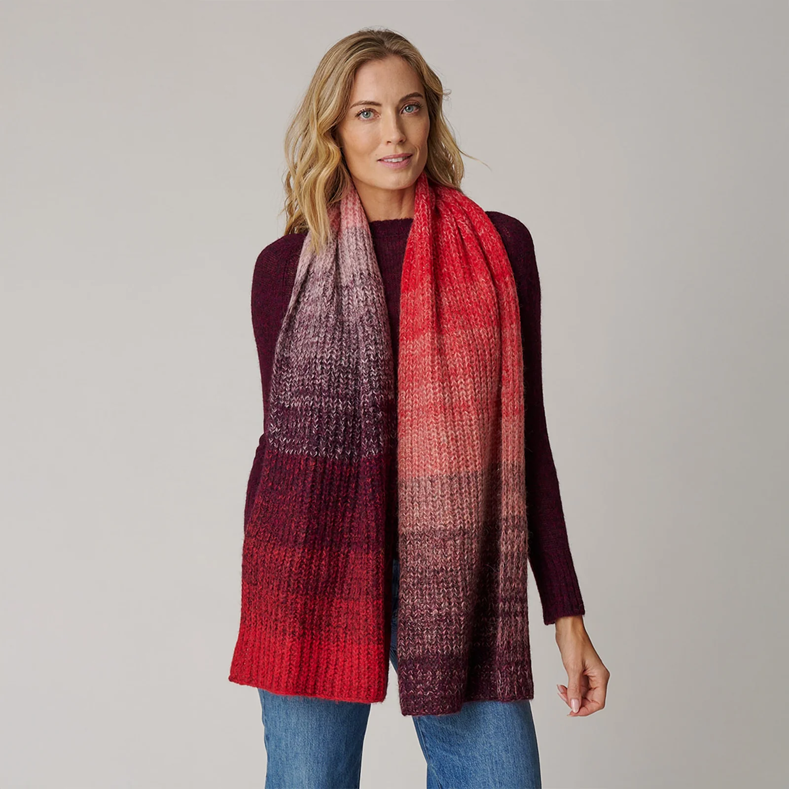Women's Color Block Scarf - Image 13