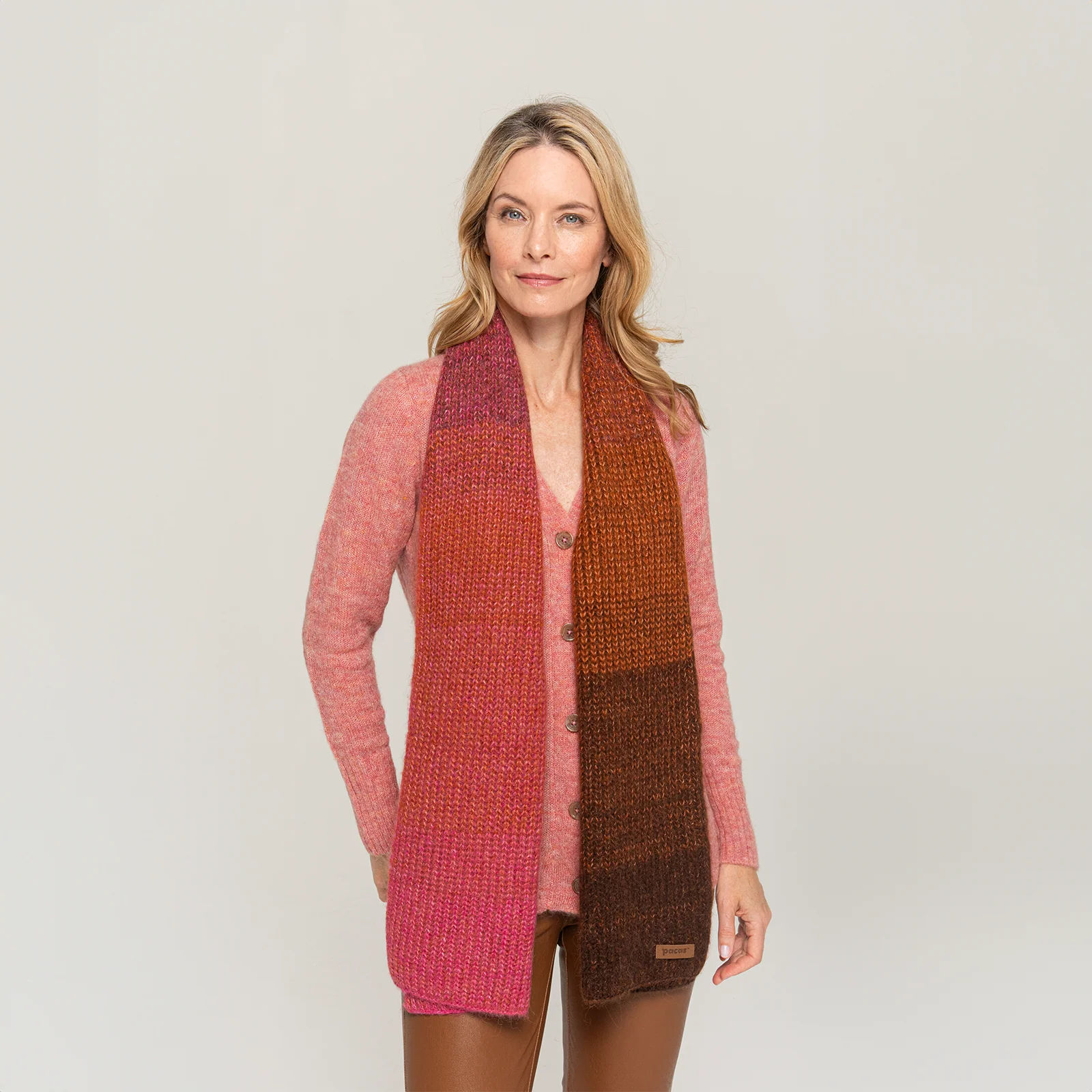 Women's Color Block Scarf - Image 6