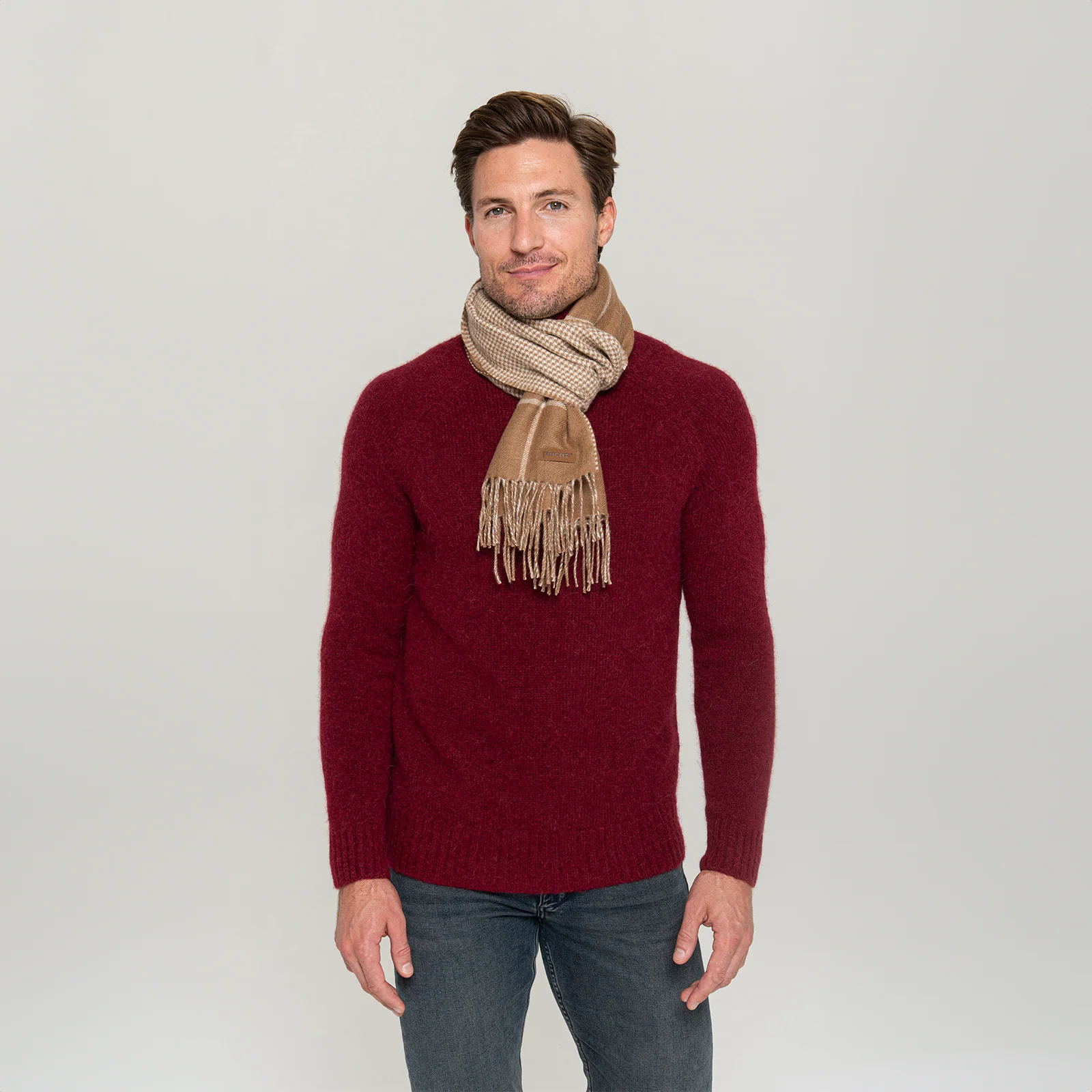 Men's Window Pane Scarf - Image 7