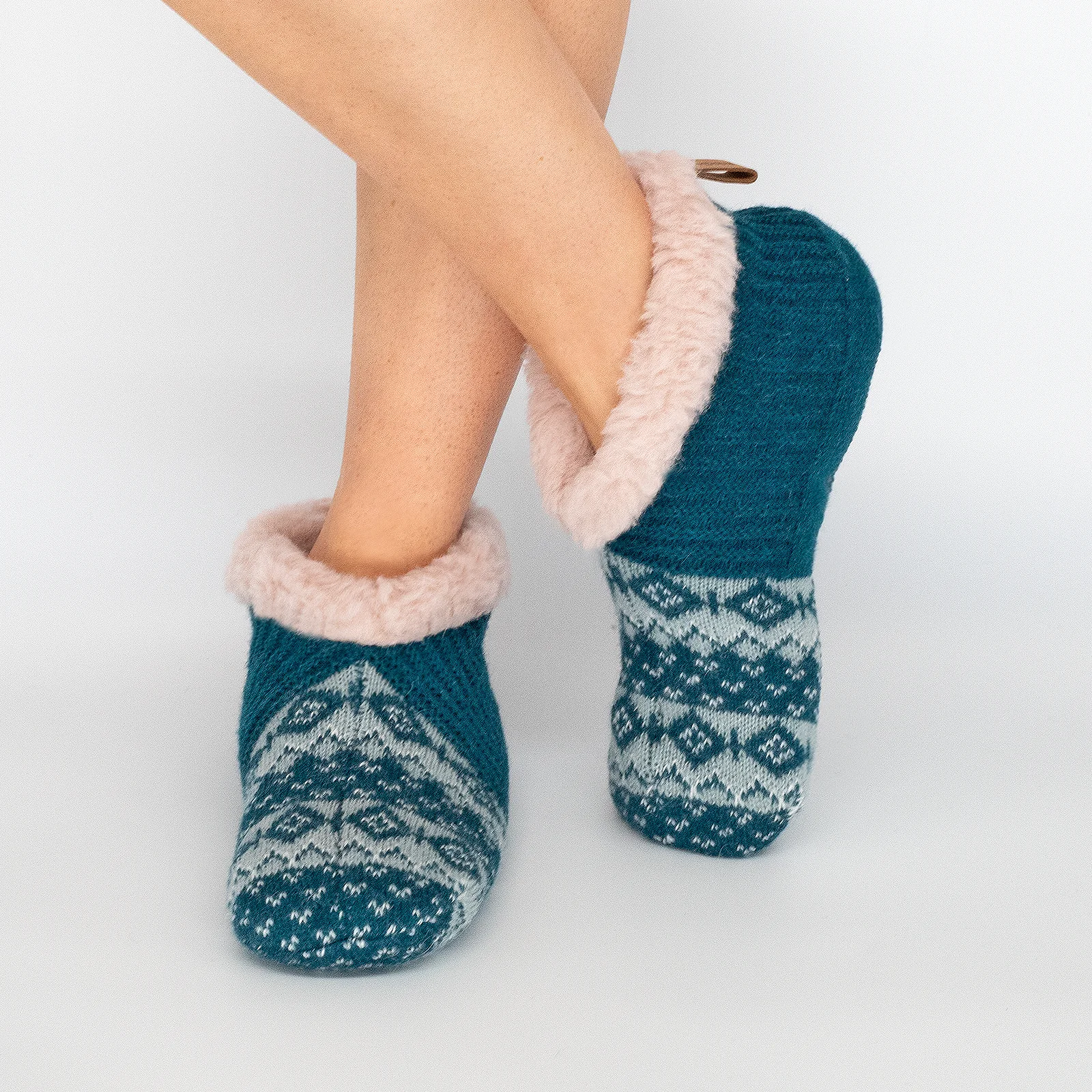 Women's Alpaca Lined Gripper Slippers - Image 5