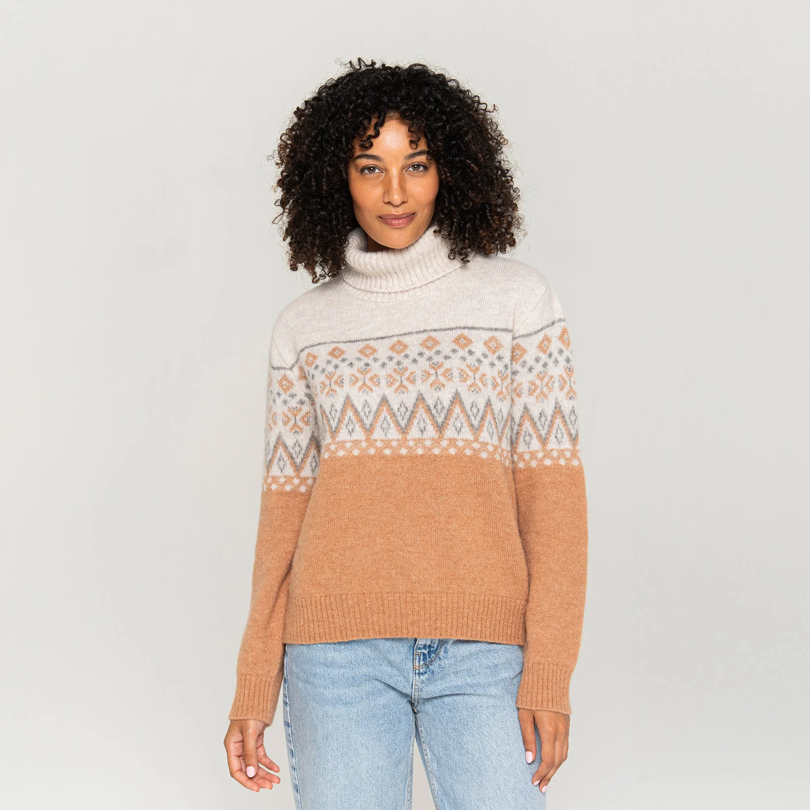 Women's Fairisle Turtleneck Sweater - Image 3