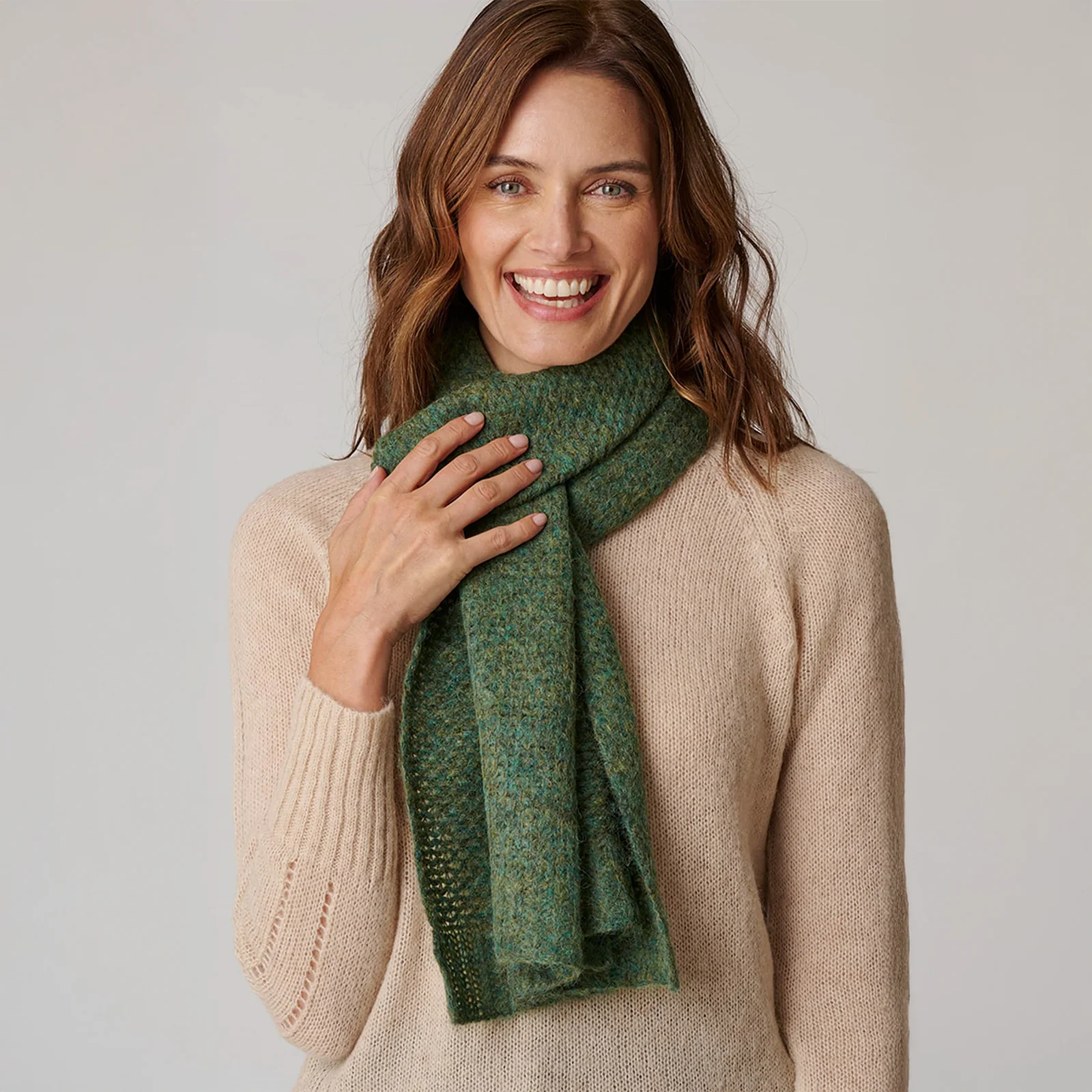 Women's Moss Stitch Scarf - Image 9