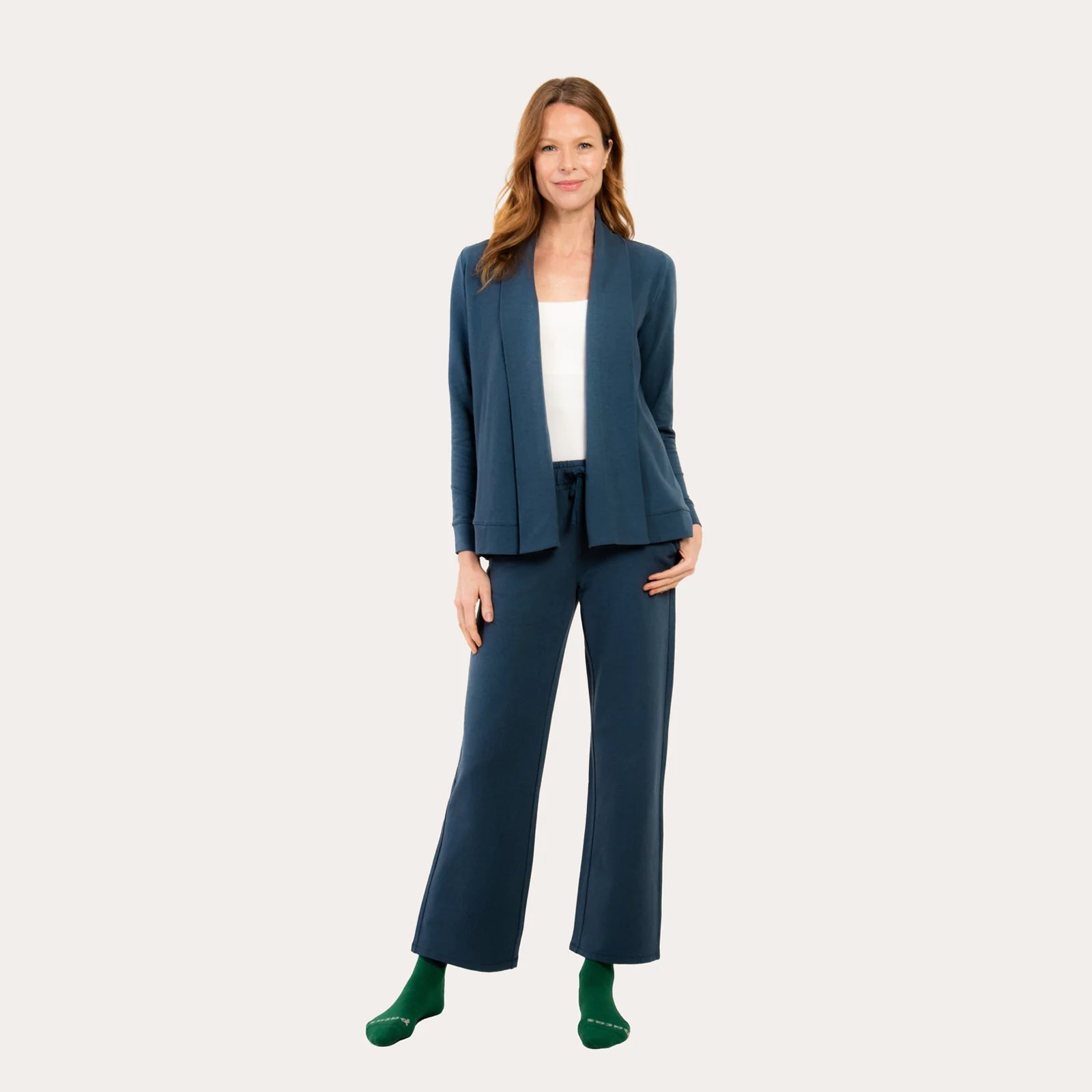 Women's Pimalpaca Open Front Cardigan & Lounge Pant Set - Image 3