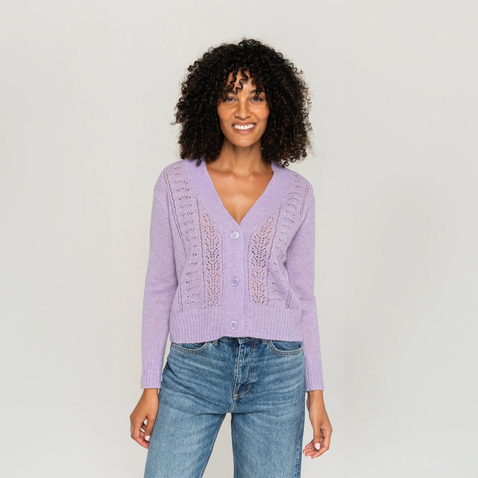Women's Pointelle Cardigan - Image 3
