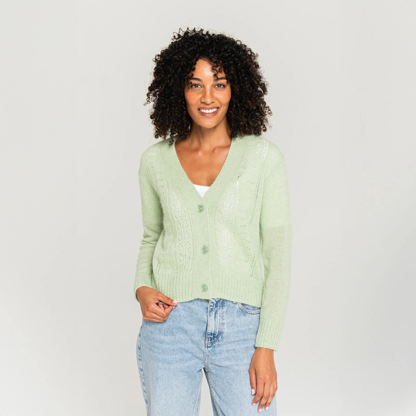 Women's Pointelle Cardigan - Image 4