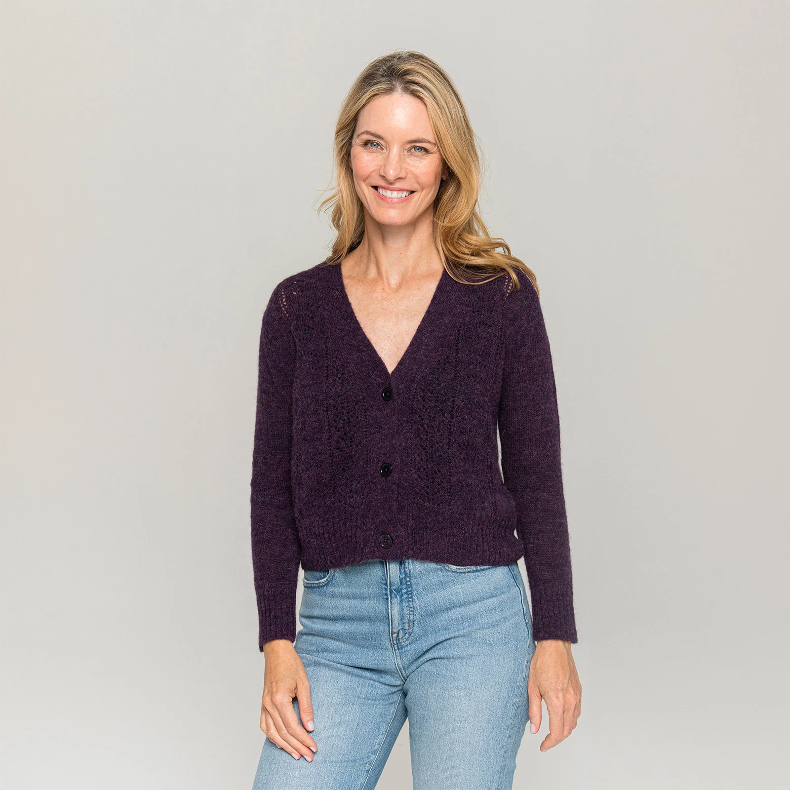 Women's Pointelle Cardigan - Image 5