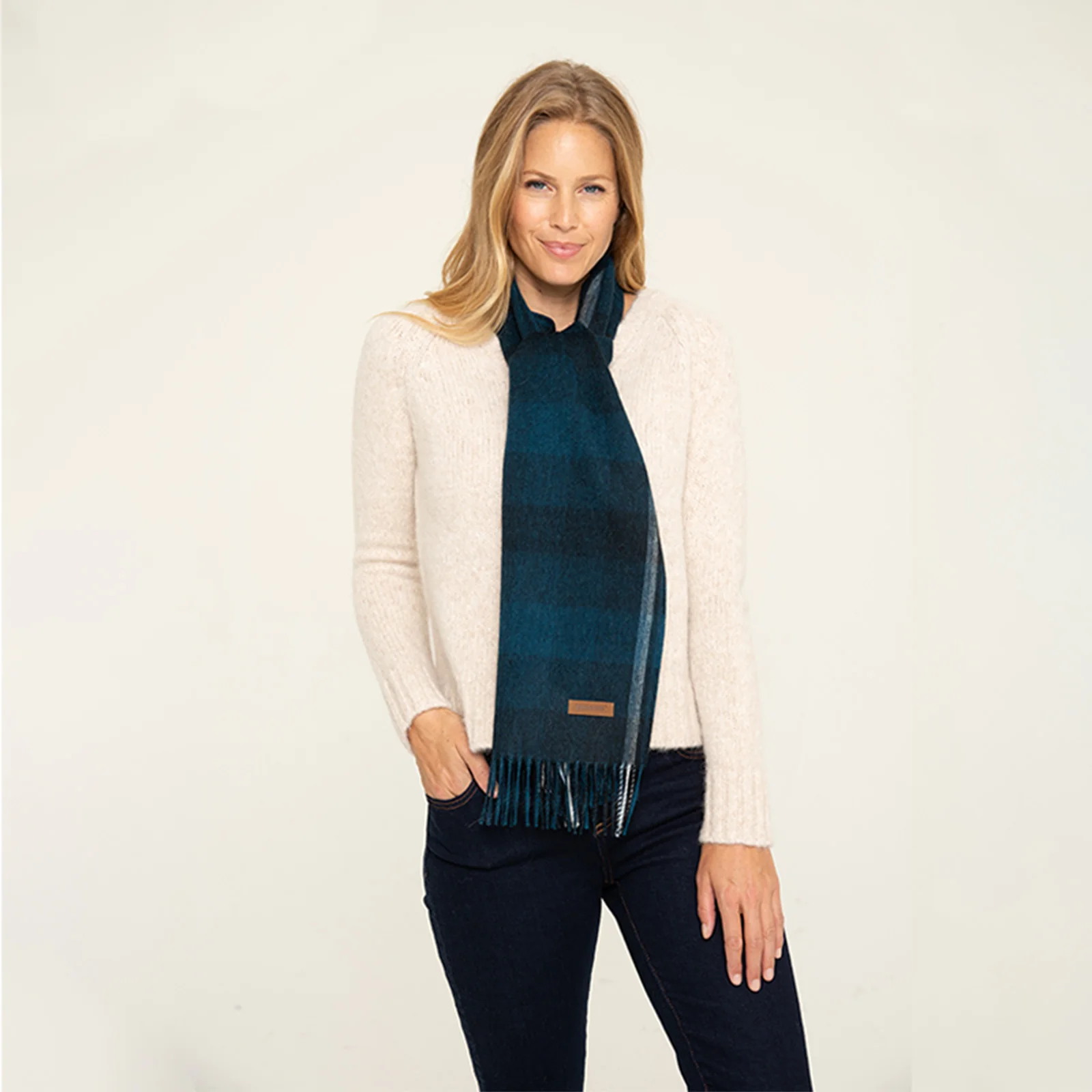 Women's Plaid Scarf - Image 11