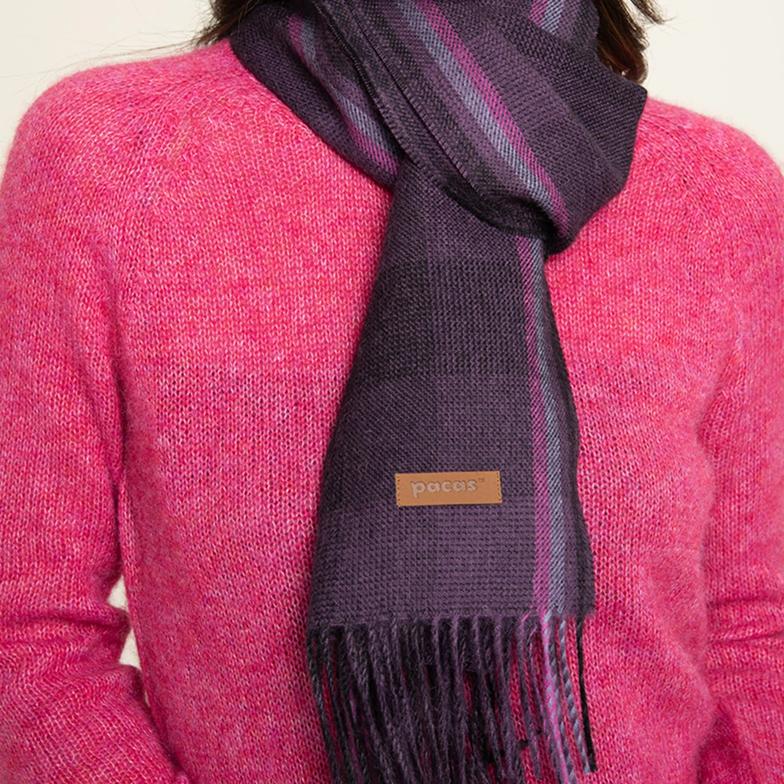 Women's Plaid Scarf - Image 17