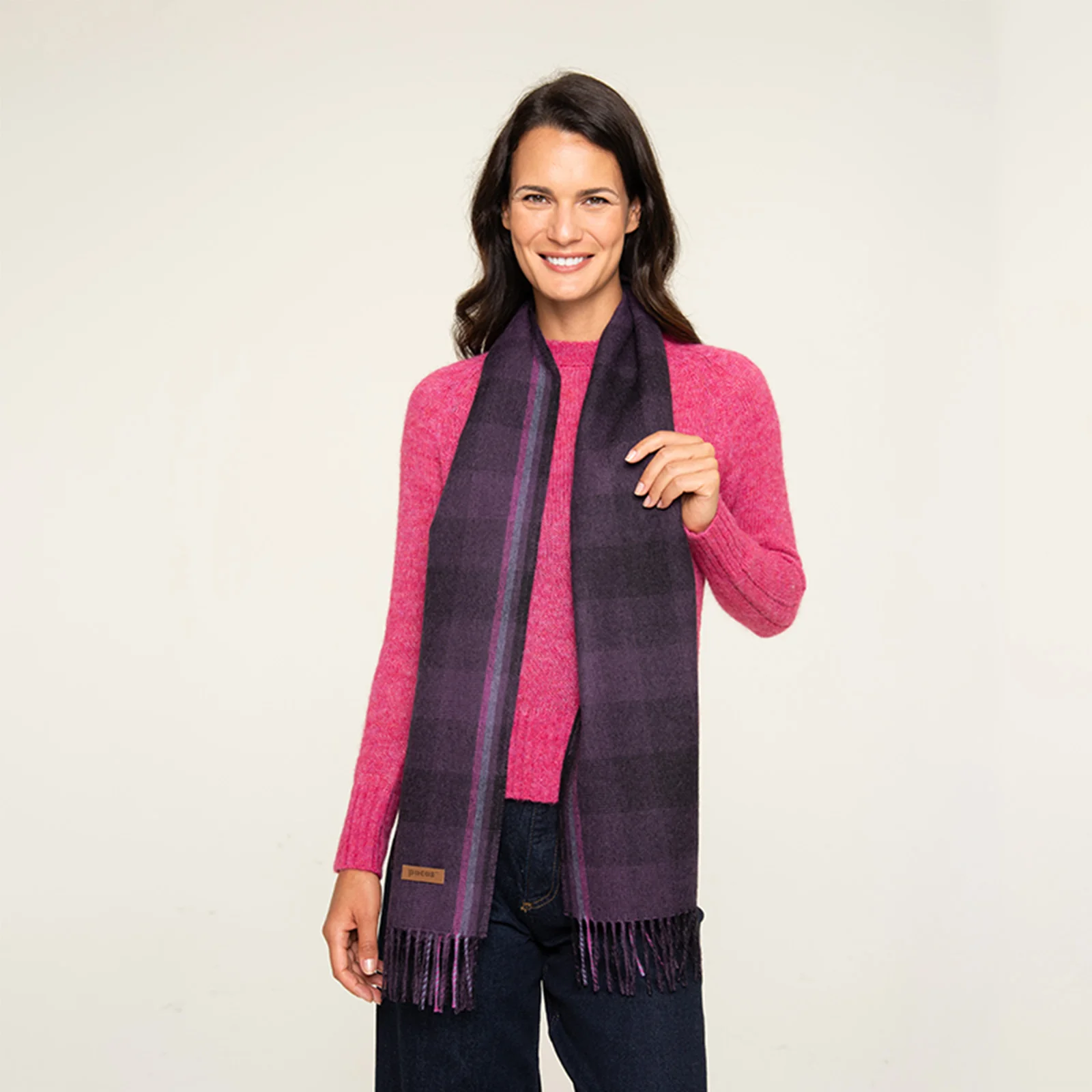 Women's Plaid Scarf - Image 18