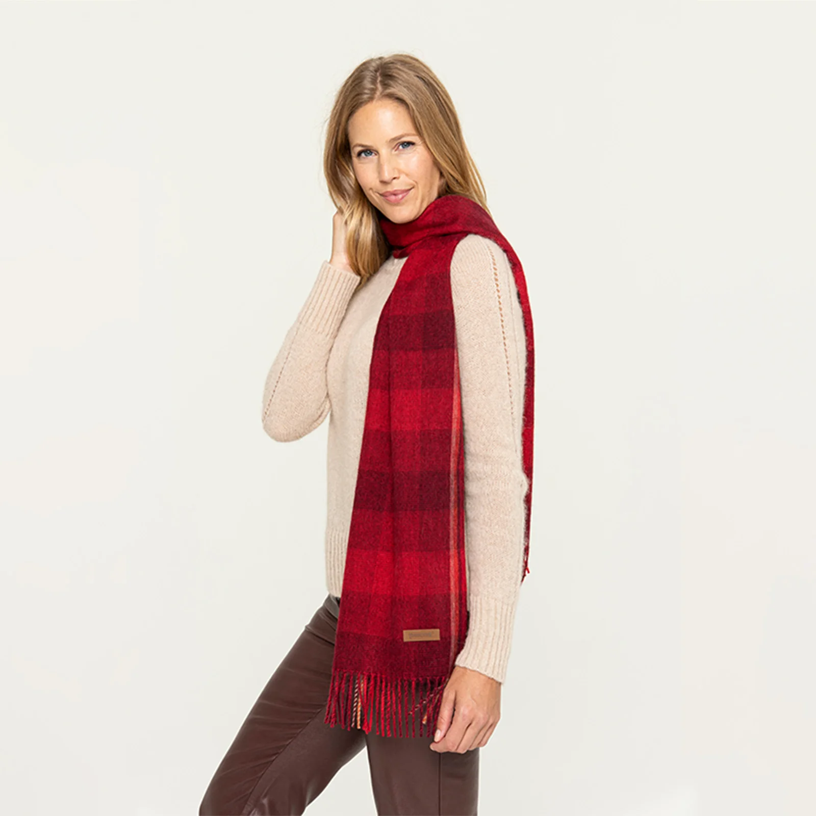 Women's Plaid Scarf - Image 19