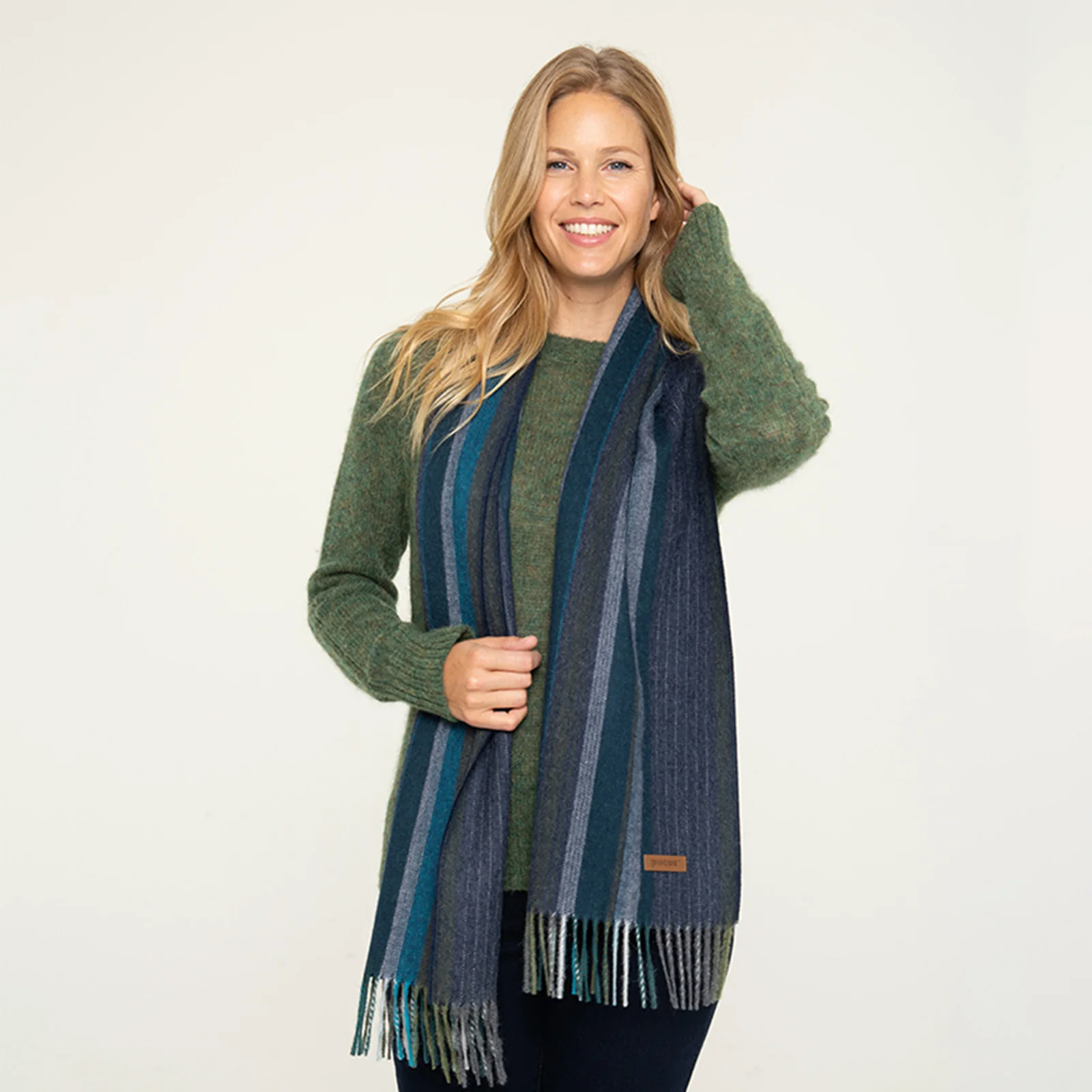 Women's Striped Scarf - Image 12