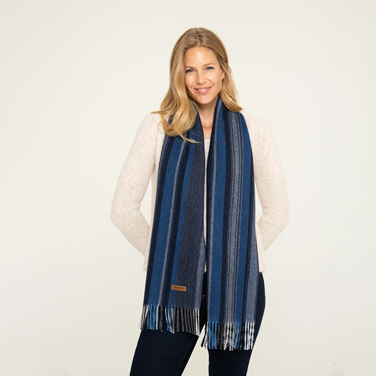 Women's Striped Scarf - Image 9