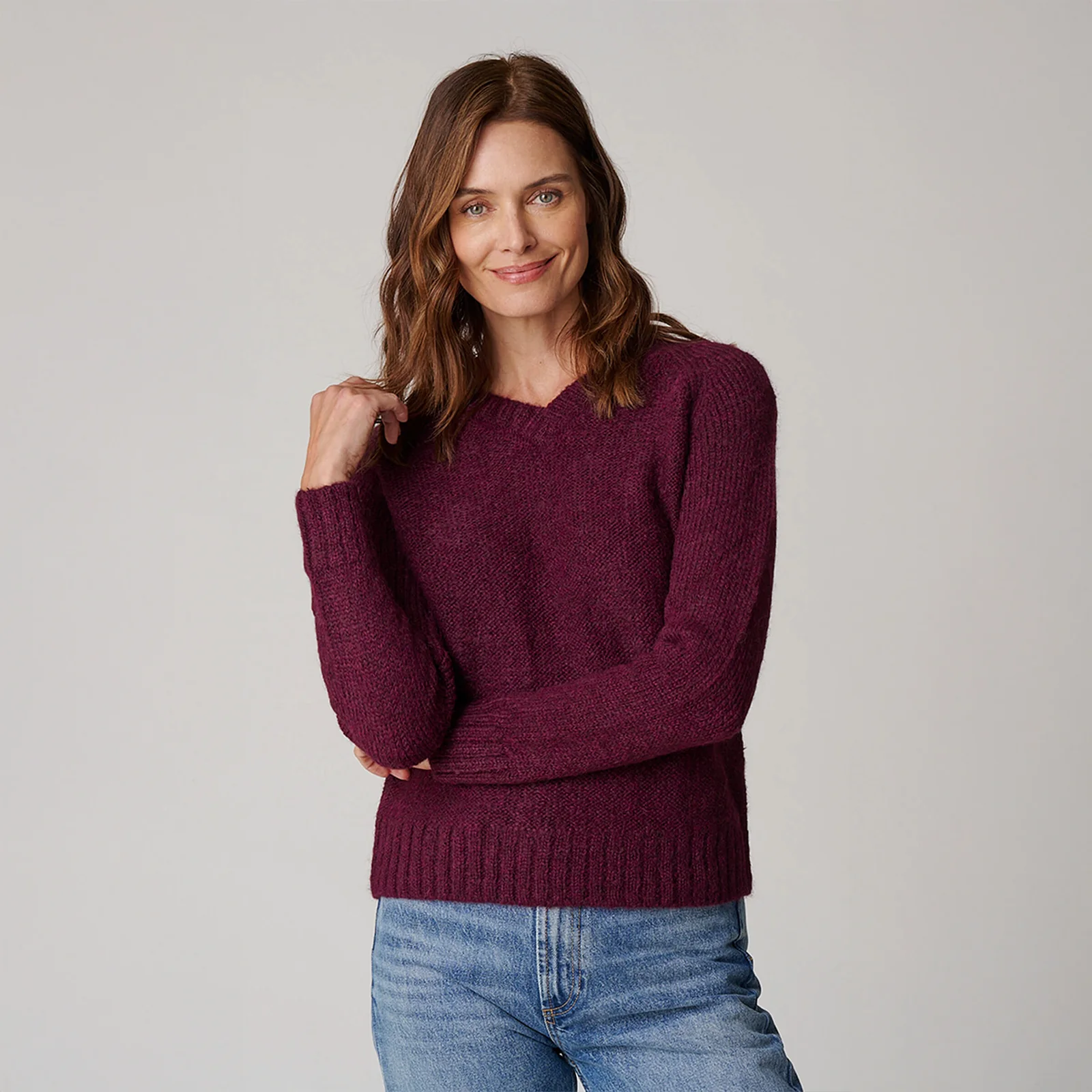 Women's V Neck Sweater - Image 10
